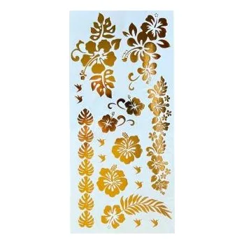 Odstranitelné tetování Tetování - tetovačky květiny - listy - festival - 17 ks - 14 x 30 cm