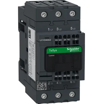 Stykač Schneider Electric LC1D40A3F7 3P Everlink stykač AC3 440V 40A pružinové sv. cívky 110V AC 50/60Hz