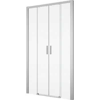 Sprchové dveře Ronal Bathrooms (Sanswiss) Dvoudílné posuvné dveře Ronal Top - Line S s 2 pevnými stěnami v rovině Atyp na zaměření 0 - 1800 x 2000 mm, bílá lesklá/sklo Durlux