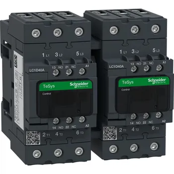 Stykač Schneider Electric LC2D40AB7 3P Everlink stykač reverz. AC3 440V 40A cívka 24V AC 50/60Hz