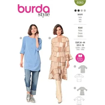 Volný čas Střih na dámské šaty a tuniku 6060 Burda -