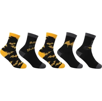 Pánské ponožky Character Crew Sock 5pk Children Batman Chd C8-C13