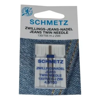 Příslušenství k šicímu stroji Dvojjehla Schmetz 4 mm síla 100 H705 Jeans - , H705