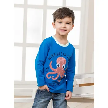 Chlapecké tričko Chlapecké tričko s dlouhým rukávem Sea Squad - tmavě modrá 116