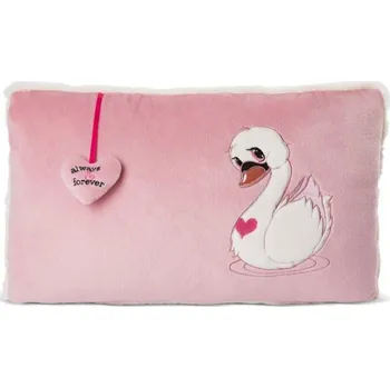 plyšák NICI polštář plyšový Love Bílá Labuť 43x25 cm