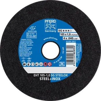 Řezný kotouč Pferd 69121043 | Řezný kotouč 105 x 1,0 x 16,0 mm, SG STEELOX