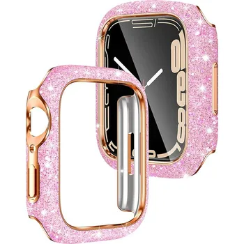 Příslušenství k chytrým hodinkám JP Watch case Crystal, Apple Watch 7 / 8 / 9, 45 mm, růžový