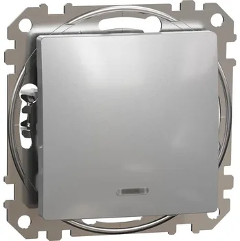 vypínač Schneider Electric SDD113111L Sedna D/E - Tlačítko 1/0So orientační kontrolka, Aluminium
