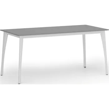 B2B Partner Jednací kancelářský stůl PRIMO OMEGA, 160x80 cm, bílá podnož, grafit