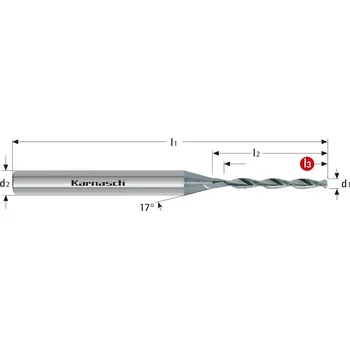 Vrták Karnasch 2203600260140 | Tvrdokovový vrták 2,60x14-39x3 mm