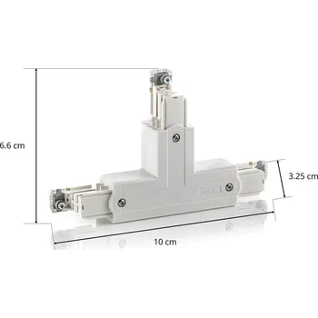 Lampička GLOBAL T spojka Noa ochranný vodič vnitřní levá, bílá bílá (RAL 9010) - Doprava zdarma