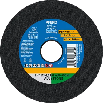 Řezný kotouč Pferd 61818010 | Řezný kotouč 115 x 1,0 x 22,23 mm, PSF ALU+STONE, rovný