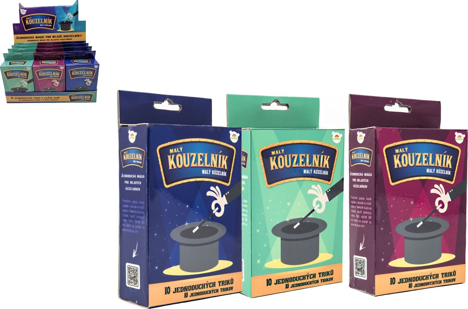 Malý kouzelník - 10 kouzel modrá sada "A" (Kouzelnická sada)