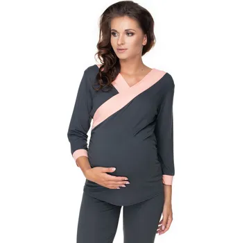 Dámské pyžamo PeeKaBoo Dámské těhotenské pyžamové kalhoty Naked grafitová L/XL