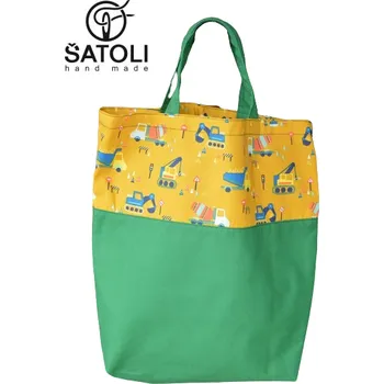 Nákupní taška Šatoli.cz Dětská nákupní taška Stavební stroje 2