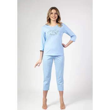 Pánská móda Pyžamo Regina 678 3/4 2XL-3XL Z24/25 dámské světlá melanž XXL