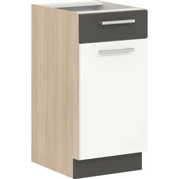 Kuchyňská linka RUTHIN, dolní skříňka D40S1 se šuplíkem, bílý lesk + vyzvednutí ZDARMA