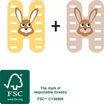 Dřevěná hračka small foot písmeno H 1 ks