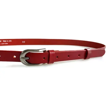 Opasek PENNY BELTS Kožený opasek 20-186-93 červený - 105 cm