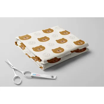 Softshell letní, Medvídci a srdíčka Barva: Krémová