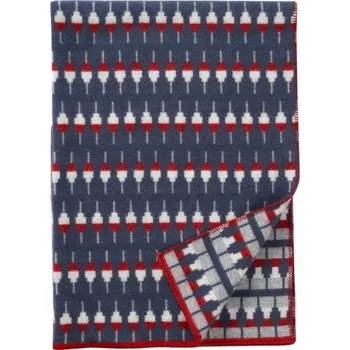 deka Vlněná deka Float blue 130x180, Klippan Švédsko Modrá