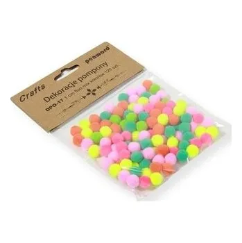 Set školních potřeb Dekoracje pompony 1cm fluo mix kolorów 120szt