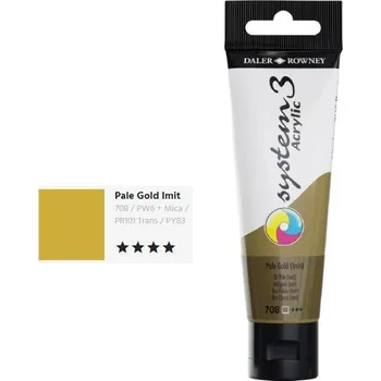 Speciální výtvarná barva Daler & Rowney System 3 Acrylic 59ml - Pale Gold Imit 708