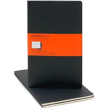 Sešit Sešity Moleskine Cahier, L, linkované, 3 ks - černý