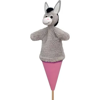 plyšák Osel 39 cm, kornoutový maňásek