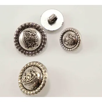 Knoflík Pokovený knoflík klubový - stříbrná - průměr 2,1 cm