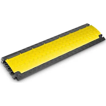 kabelová chránička Černo-žlutý plastový kabelový most s víkem DEFENDER NANO - 101 x 28,5 x 3,2 cm