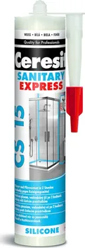 stavební silikon Ceresit CS 15 Sanitary Express 280 ml bílý