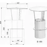 Komínová stříška (průměr 150 mm)