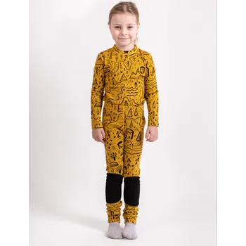 Dívčí legíny Dětské merino legíny Nature, Hořčicová, Město Velikost: 158/164