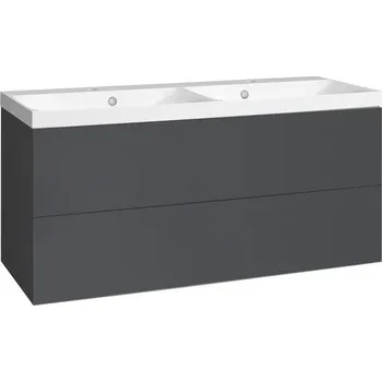 Koupelnový nábytek EBS KUBA Skříňka + umyvadlo 121 cm, antracitově šedá