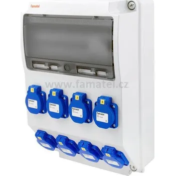 Rozvaděč Famatel v703-6kA - ZSF80000000.1 /3959 Zás.skříň IP54 jištěná s chráničem 40/4/003