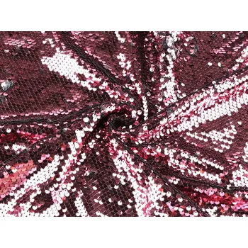 Galanterie Flitrová látka - oboustranné METRÁŽ - 1 (355 g/m²) pudrová stříbrná