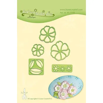 Výtvarná sada Vyřezávací a embosovací kovové šablony - Květ 9 ks