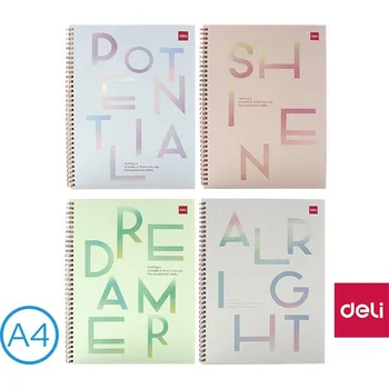 Blok spirála A4 linka 60l DELI ELA460 mix H235109