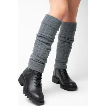 Pánské oblečení Vlněné návleky 068 TMAVĚ ŠEDÁ Univerzální