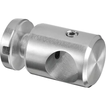 Zábradlí Bodový úchyt, O25 mm Bodový úchyt, O25 mm, trubka O16 mm, M6 závit, 6 - 12 mm sklo, nerez. ocel 304, kartáčovaná