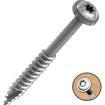 Vrut Milescraft | PocketScrews - vruty pro kapsové spoje Délka: 64 mm, závit: hrubý (coarse), Obsah balení: 35 ks