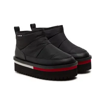Dívčí sněhule Sněhule Tommy Jeans Tjw Nylon Flatform Boot Wl EN0EN02689 Černá 39