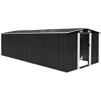 Zahradní domek vidaXL Marketos Zahradní domek 257 x 580 x 181 cm kovový antracitový