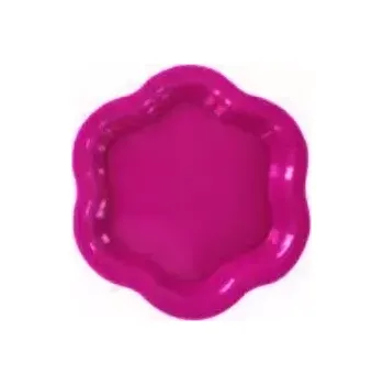 Talíř Toro Talířek, 4 ks, tvar květina, růžový plast 263608ru