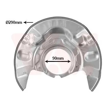 Brzdový kotouč Ochranný plech proti rozstřikování, brzdový kotouč VAN WEZEL 5393371