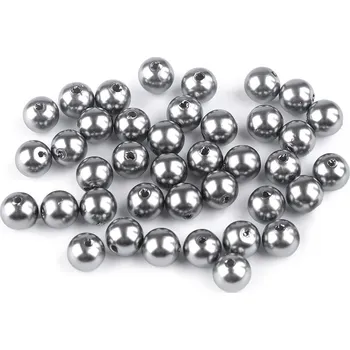 Korálek Plastové voskové korálky / perly Glance Ø8 mm Varianta: F39 šedá neutrální, Balení: 20 g