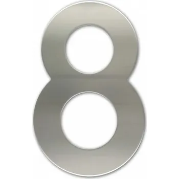 Domovní cedule Číslice "8" fasádní 150mm NEREZ S Nerez
