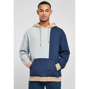 Pánská mikina Oversized Color Block Hoody letní modrá/tmavě modrá Urban Classics modrá 2854152