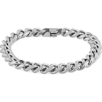 Náramek 8 mm řetízkový náramek ve stříbrné barvě - Lucleon